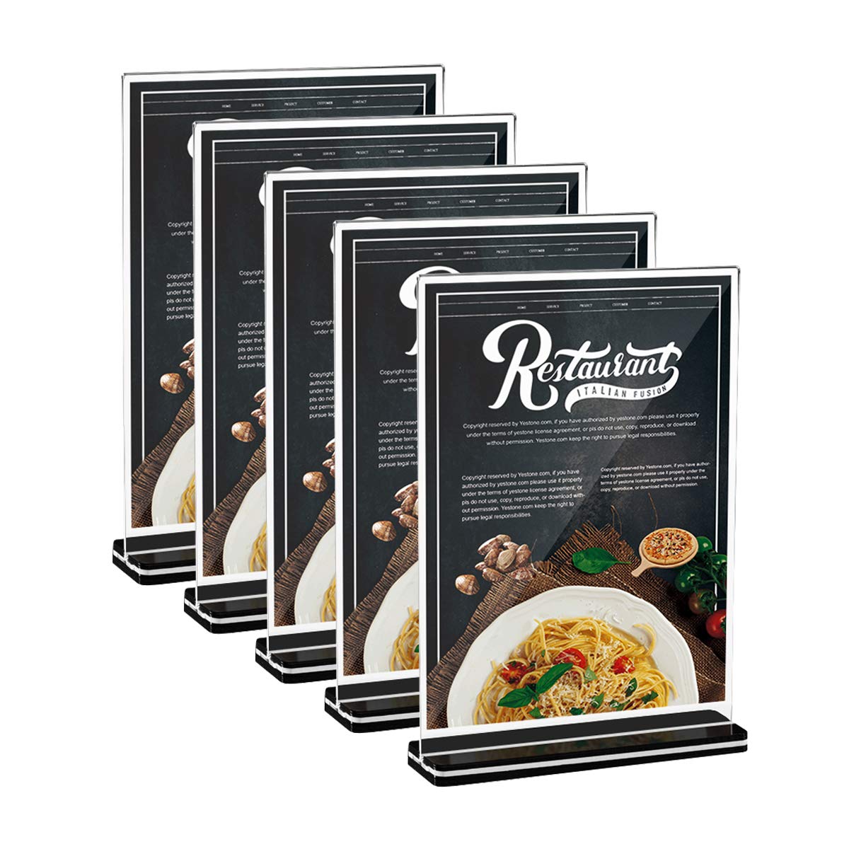 Menu mica đế lùa nhiều màu để bàn gắn bảng giá poster a4a5a6