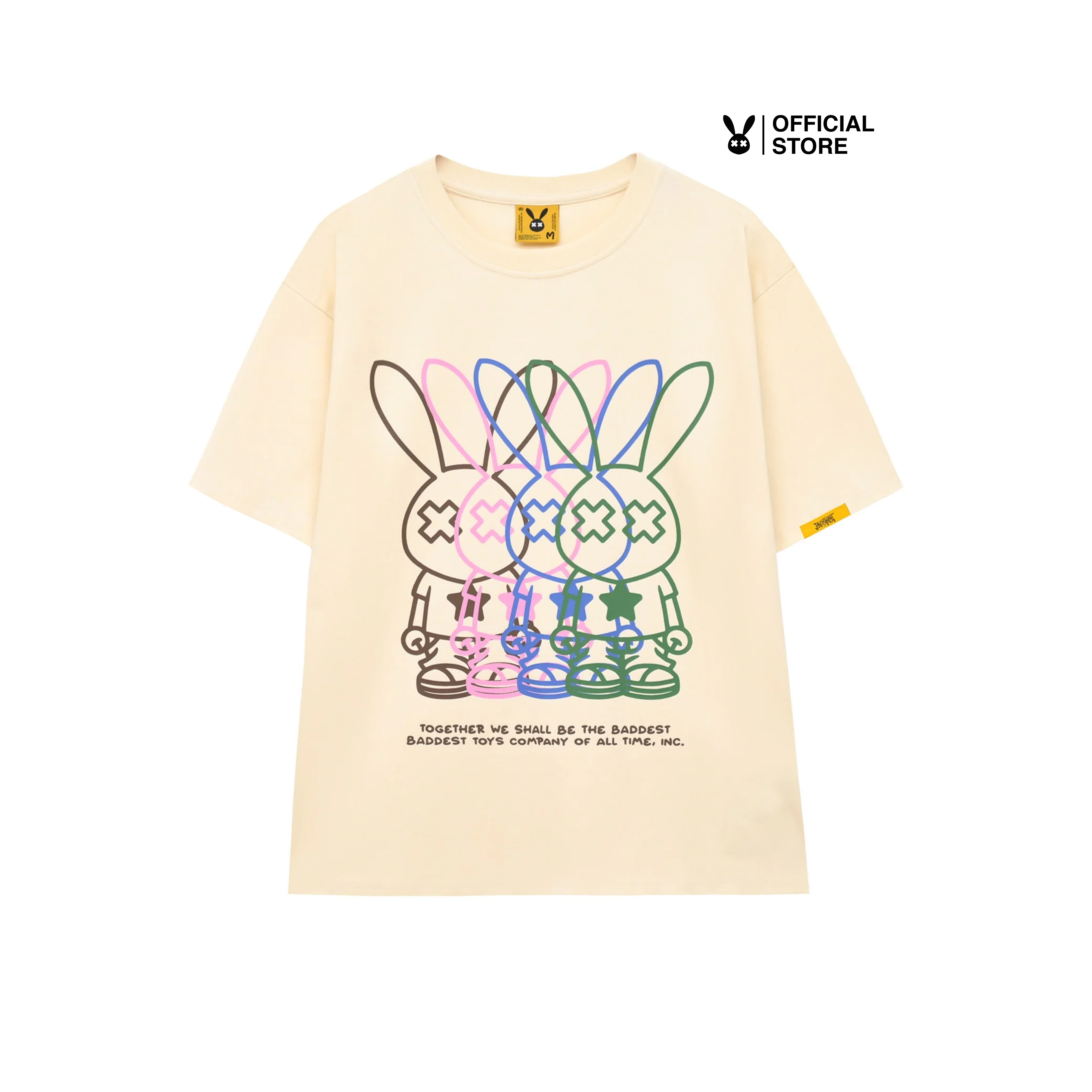 Áo thun unisex bad rabbit cream replication tee 100% cotton - local brand chính hãng