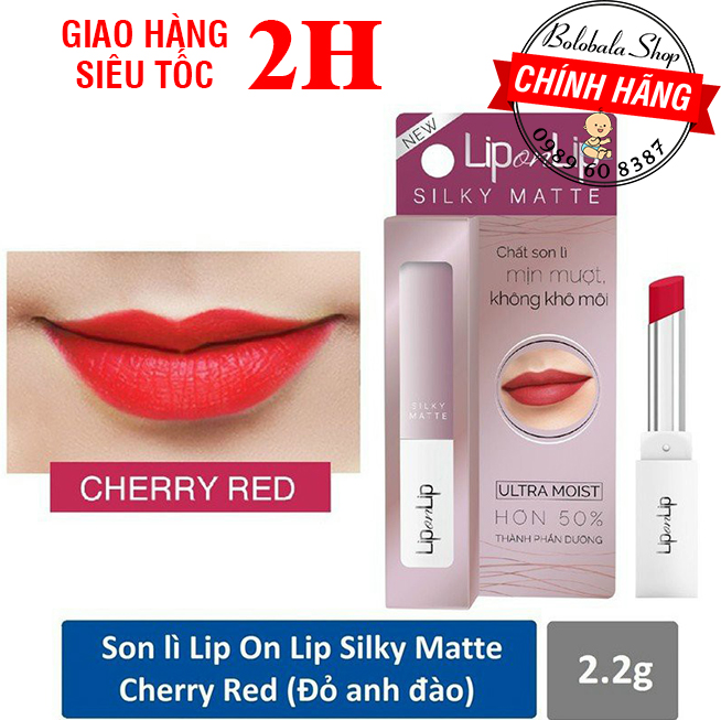 [TẶNG GIÁ ĐỠ ĐT] Son lì siêu mịn dưỡng tối ưu Lip On Lip Silky Matte 2,2g