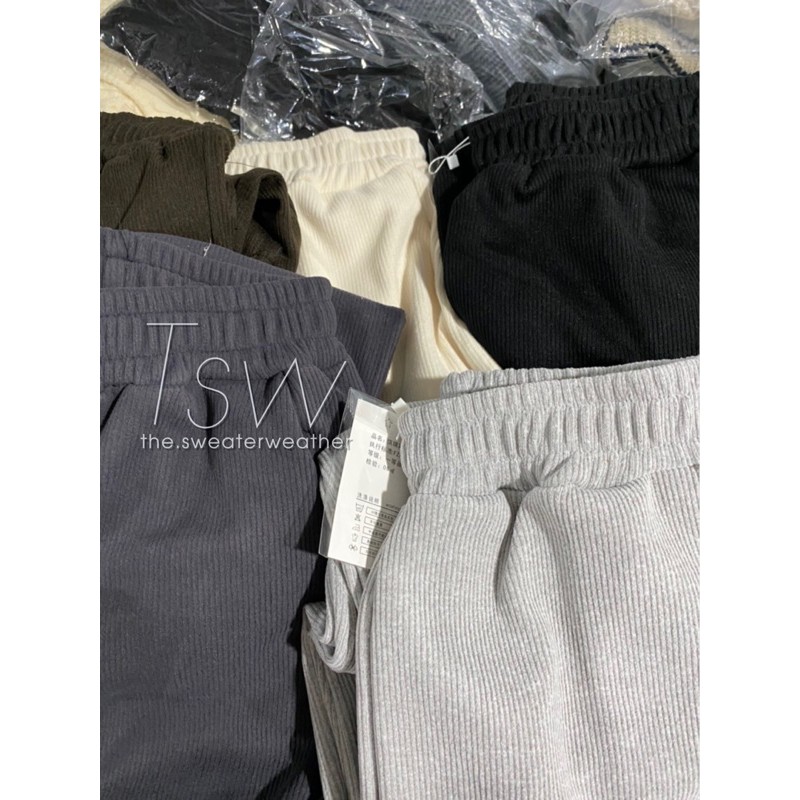 Quần jogger bo gấu nhung tăm mịn TSW