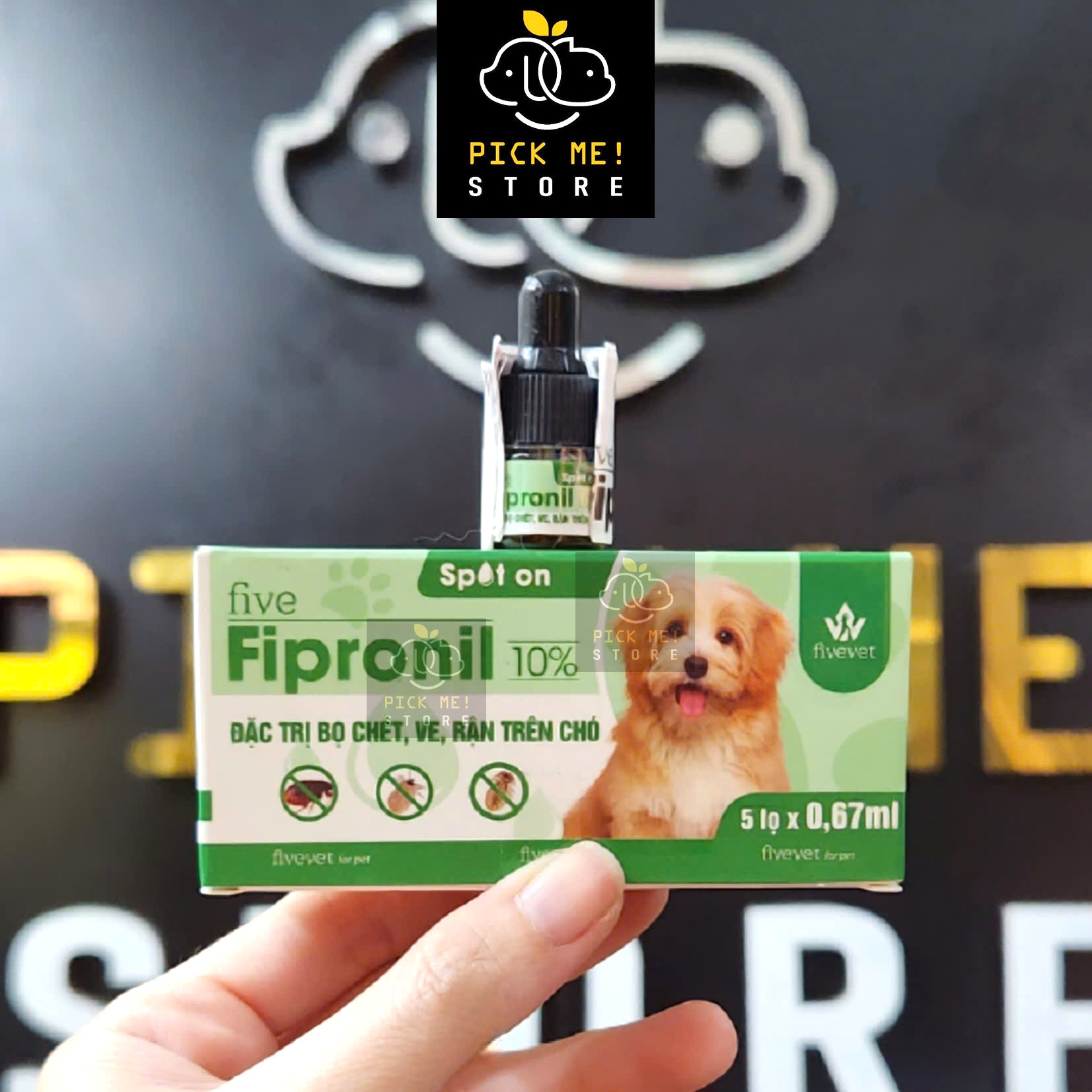 Five Fipronil 10% Spot On Nhỏ Gáy Diệt Ve Rận, Bọ Chét cho Chó Mèo