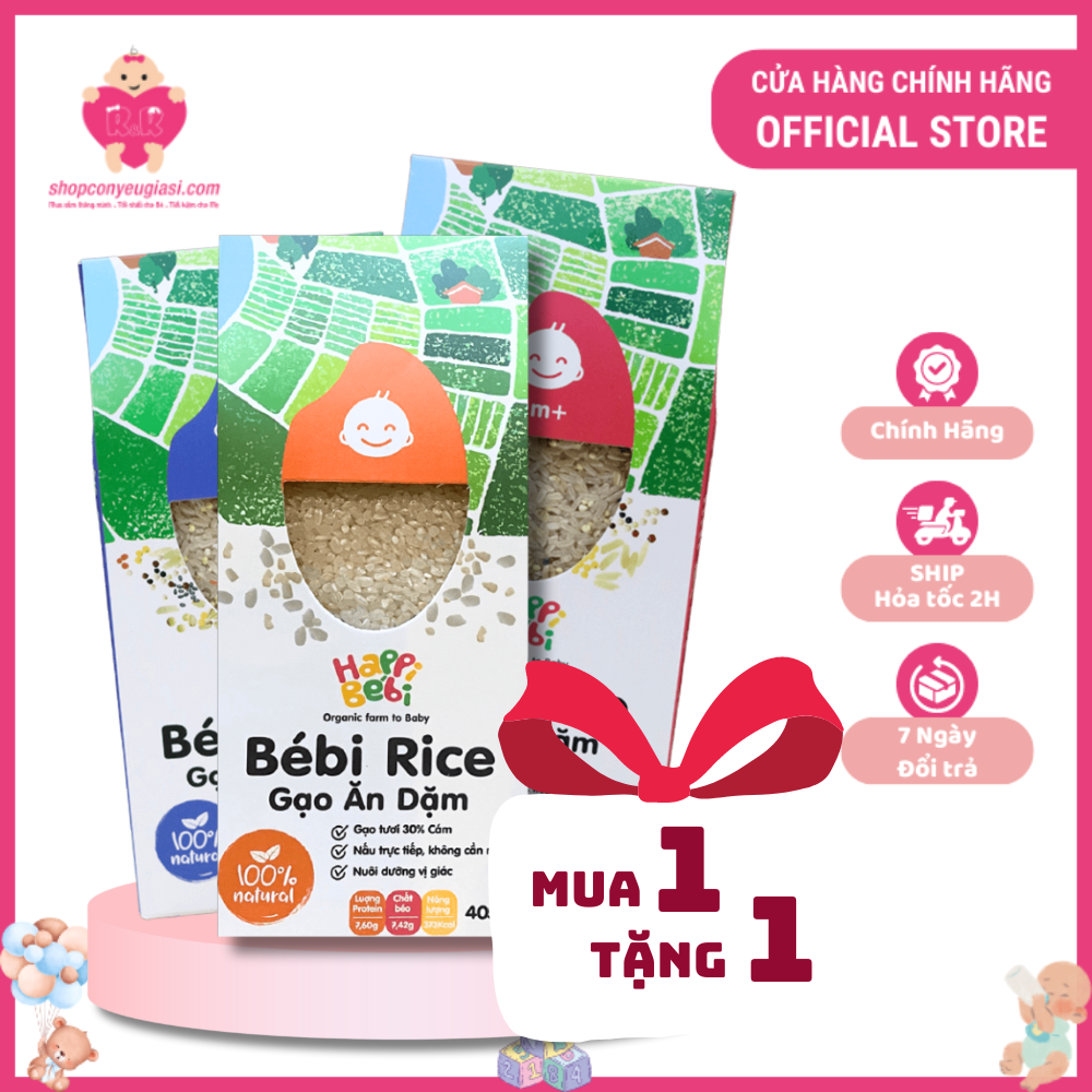 Các Loại Gạo Ăn Dặm Hữu Cơ Cho Bé Happy Bebi Rice - Gạo Nhật Japonica