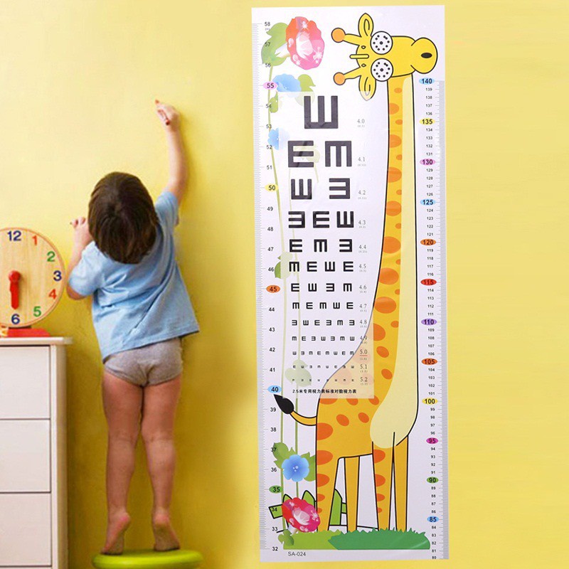 Thước đo chiều cao dán tường dễ thương cho bé