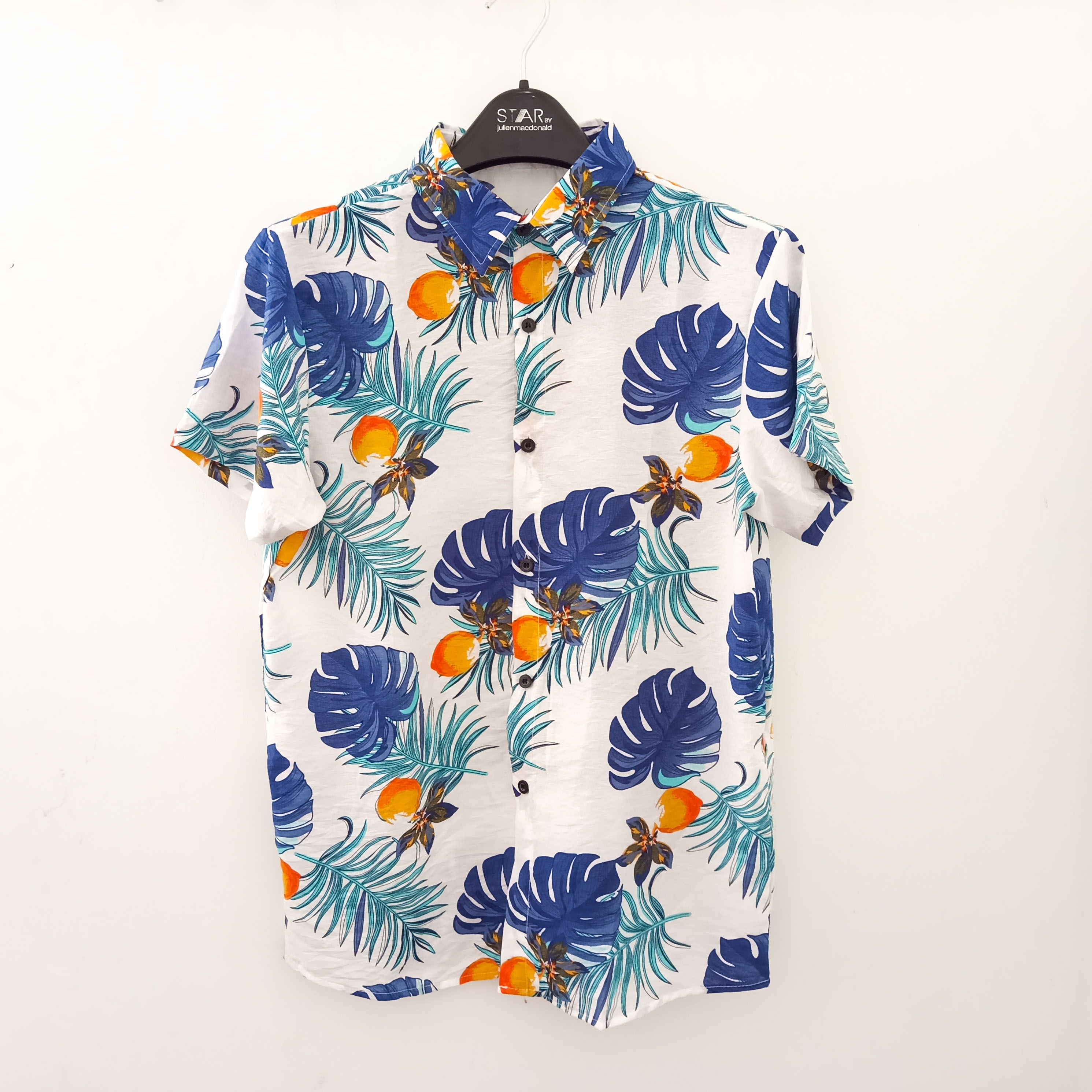 Áo sơ mi Hawaii áo hoa lá cây áo đi biển vải kate đũi - ASM50