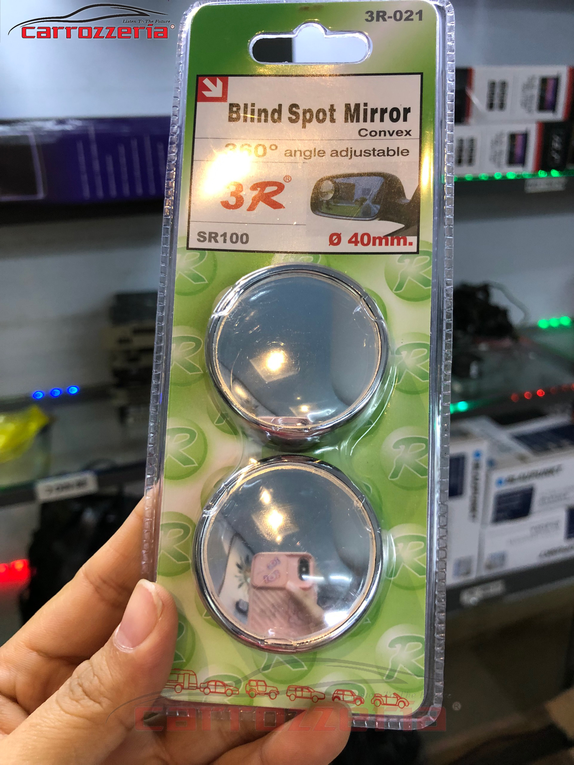 Gương cầu lồi gắn kính chiếu hậu gương cầu xóa điểm mù ô tô gương cầu 360 độ
