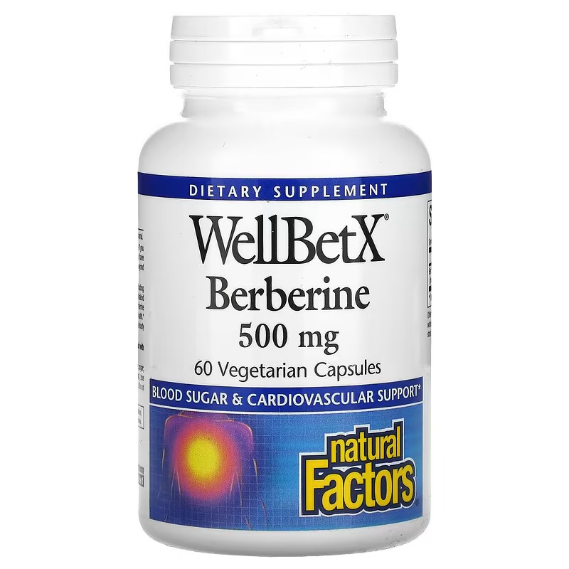 Viên uống hỗ trợ đường huyết và tim mạch WellBetX Berberine 500 mg Natural