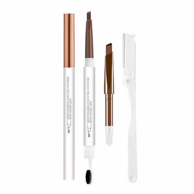 Set bút kẻ lông mày + ruột chì thay thế + dao cạo lông mày
