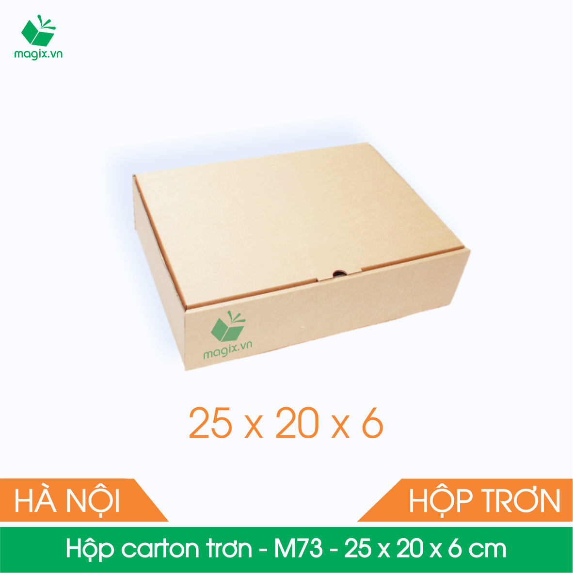 Hộp carton magix - combo 25 thùng carton nắp gài hỗ trợ đóng gói nhanh - nhiều size