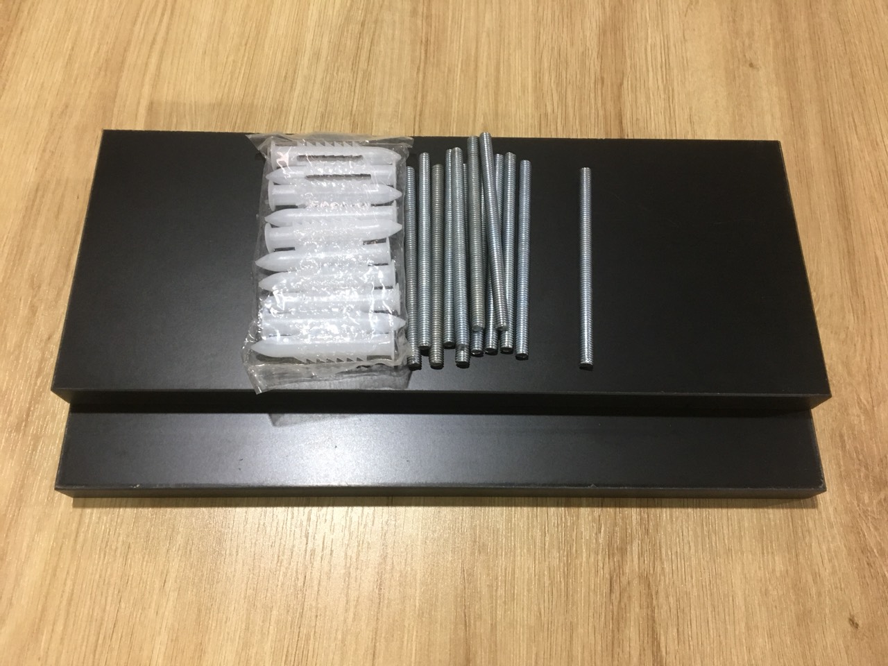 Kệ gỗ treo tường thanh ngang Combo (2 thanh), kích thước 300x120mm, kèm phụ kiện lắp ráp