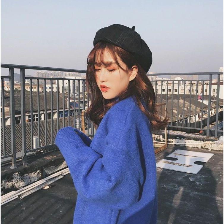 [HCM]Mũ Beret Nữ Nón Nồi Dạ Kẻ Caro Ulzzang Hàn Quốc