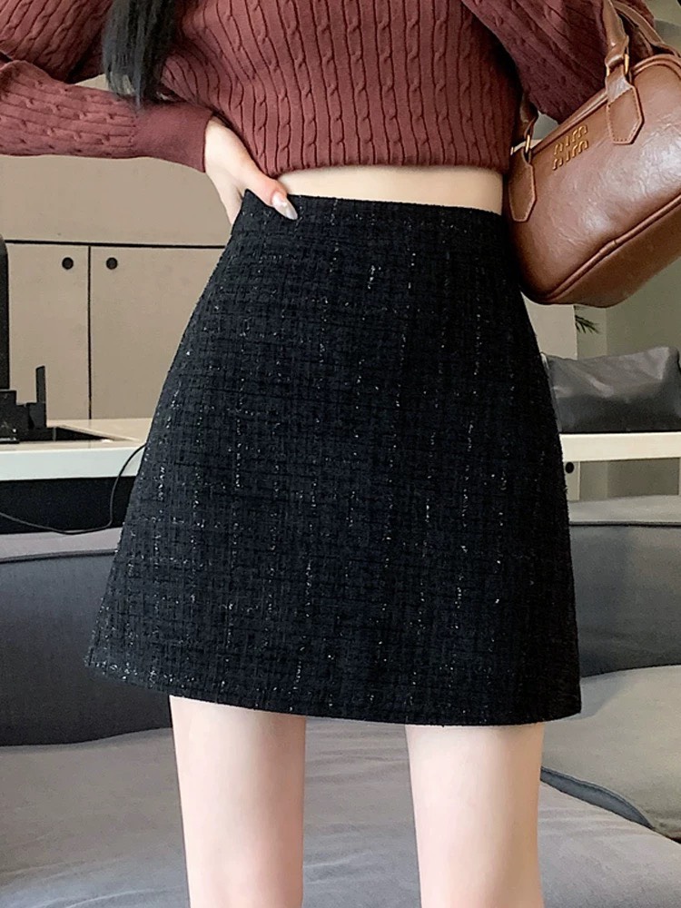 Chân váy chữ A kim sa có quần bảo hộ có bigsize