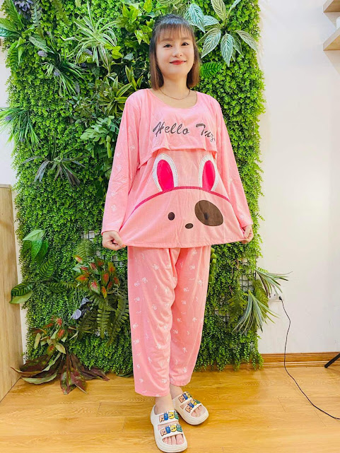 Bộ đồ bầu và sau sinh bigsize chất cotton,áo có nắp mở tiện cho bé ti sau sinh,quần có chun chỉnh tiện dụng