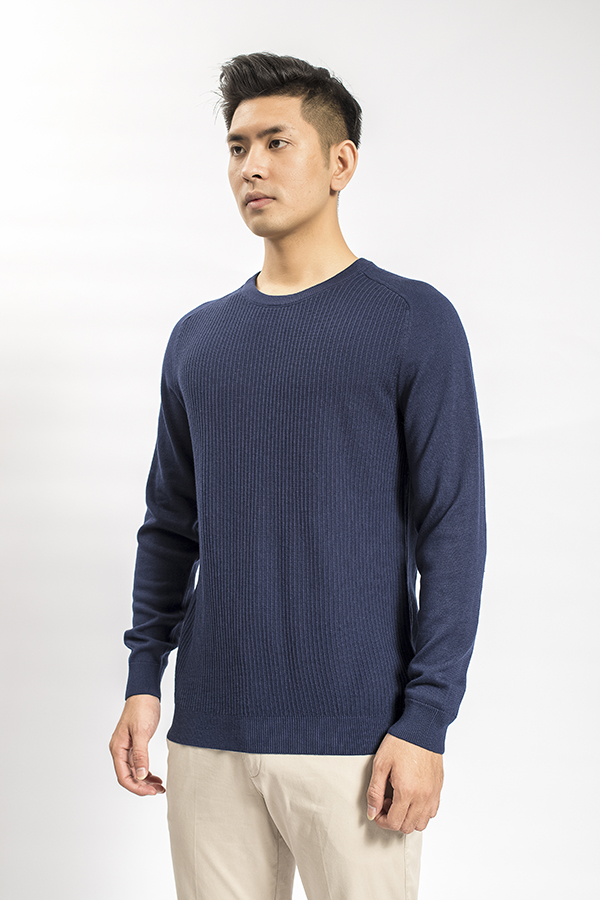 Áo len nam dài tay KWIN KWO006W8 chính hãng, siêu đẹp, độ dày vừa phải, dáng Slimfit, giữ ấm tốt