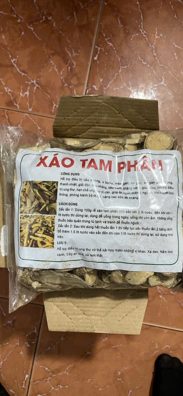 cây xáo tam phân khô thân lá
