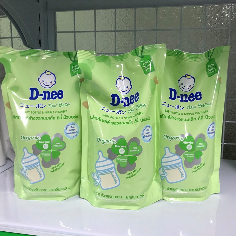 [HCM][Mẫu mới] Nước rửa bình sữa Dnee Organic túi 600ml