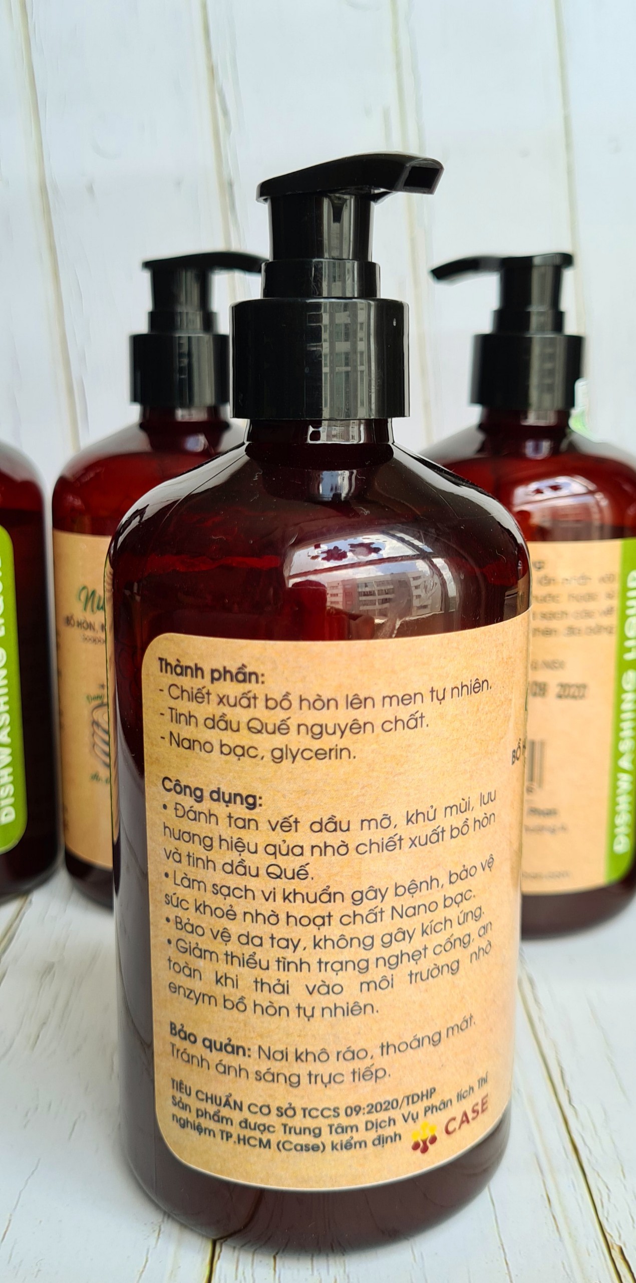 NƯỚC RỬA CHÉN HỮU CƠ BỒ HÒN, NANO BẠC VÀ TINH DẦU SẢ CHANH "HẰNG PHAN" RỬA SẠCH CHÉN BÁT VÀ BẢO VỆ DA TAY (CHAI 500ML)