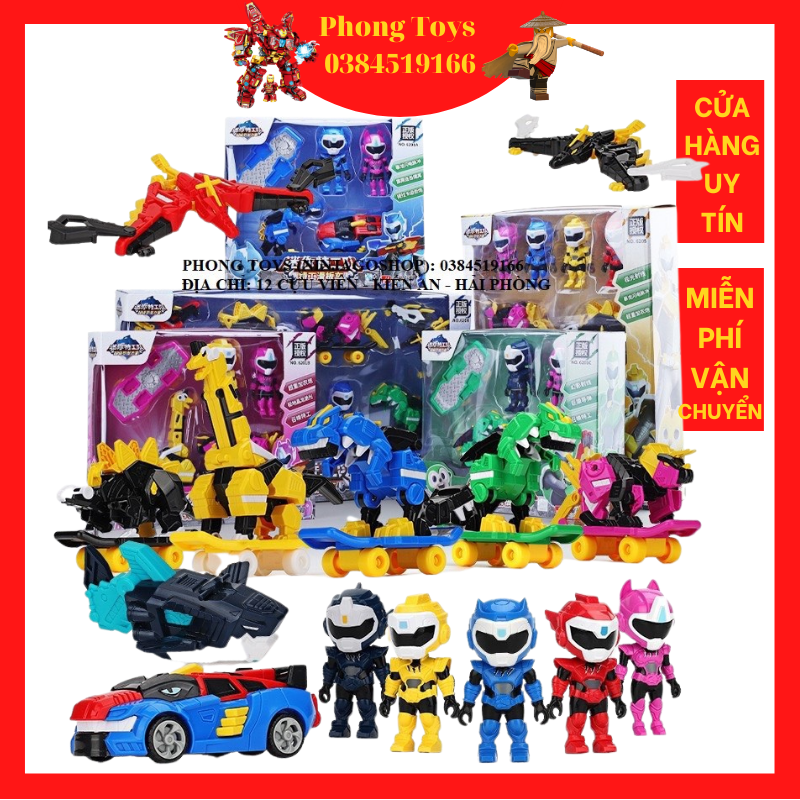 Biệt đội siêu nhân nhí khủng long miniforce 3 - lực lượng siêu nhân nhí kèm thẻ bài miniforce volt