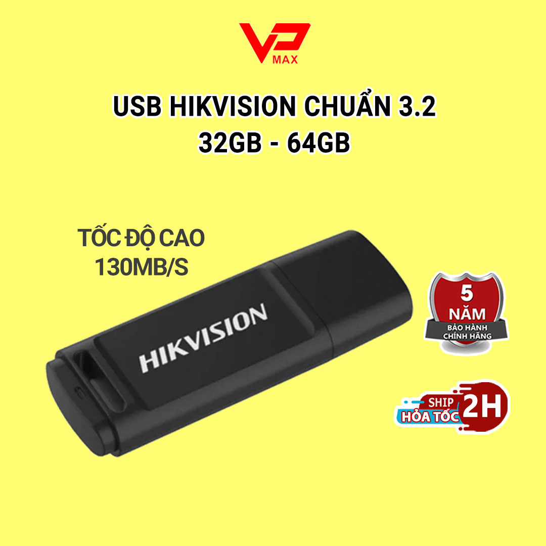 USB 32GB 64GB Hikvision Sandisk tốc độ ghi chép dữ liệu nhanh chóng 130Mb/s bảo hành 5 năm