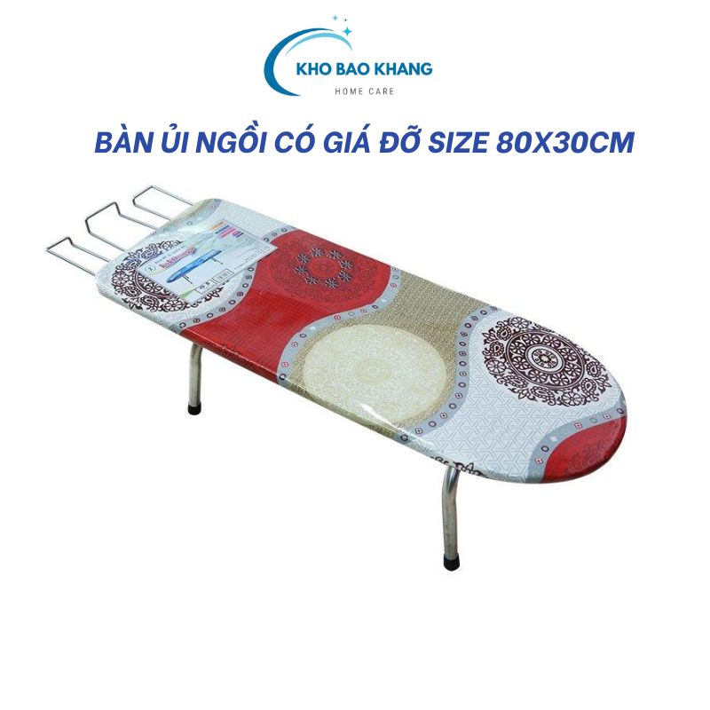 Cẩu Là Bàn Ủi Quần Áo Dạng Ngồi Gấp Gọn có khay giá để quần áo, size 80x30cm, giao màu ngẫu nhiên