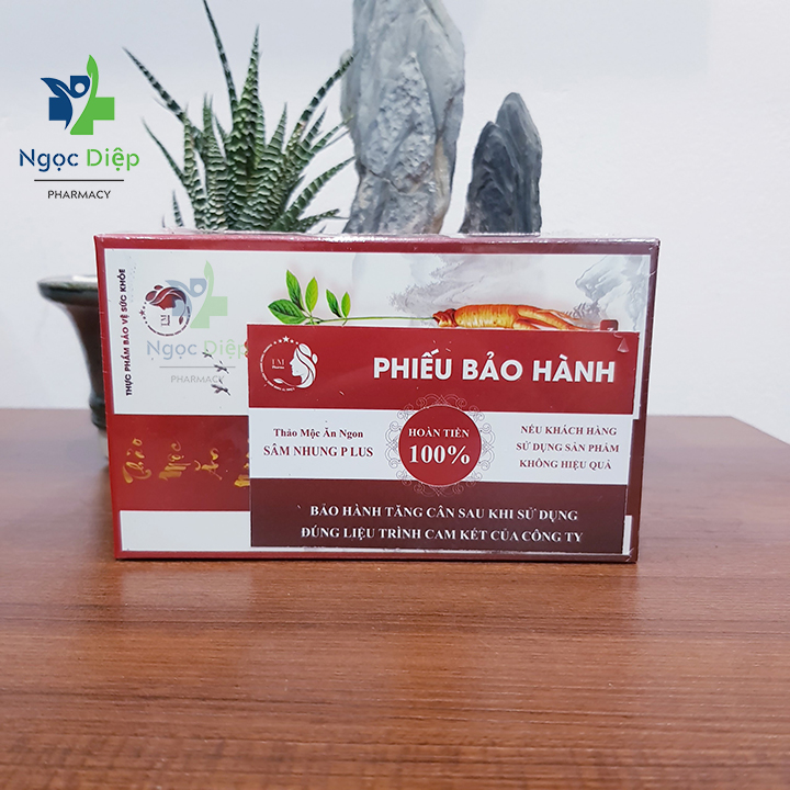 Tăng Cân Sâm Nhung Plus 60 viên Chính Hãng kèm thẻ bảo hành