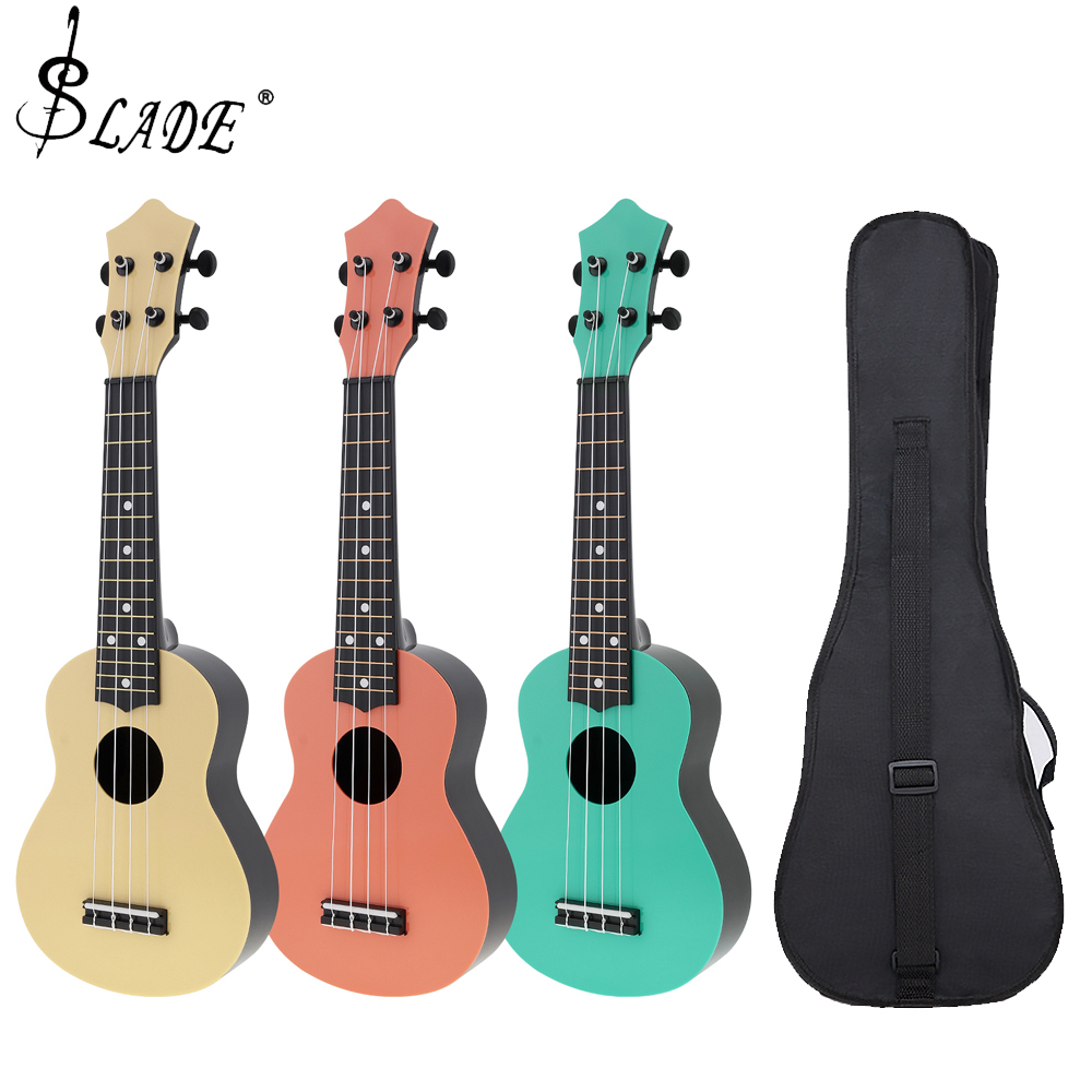Đàn ghi-ta nhỏ Hawaii 4 dây âm thanh đầy màu sắc đọc 21 inch Đồ chơi nhạc cụ cho trẻ em tiêu đề bắt đầu âm nhạc