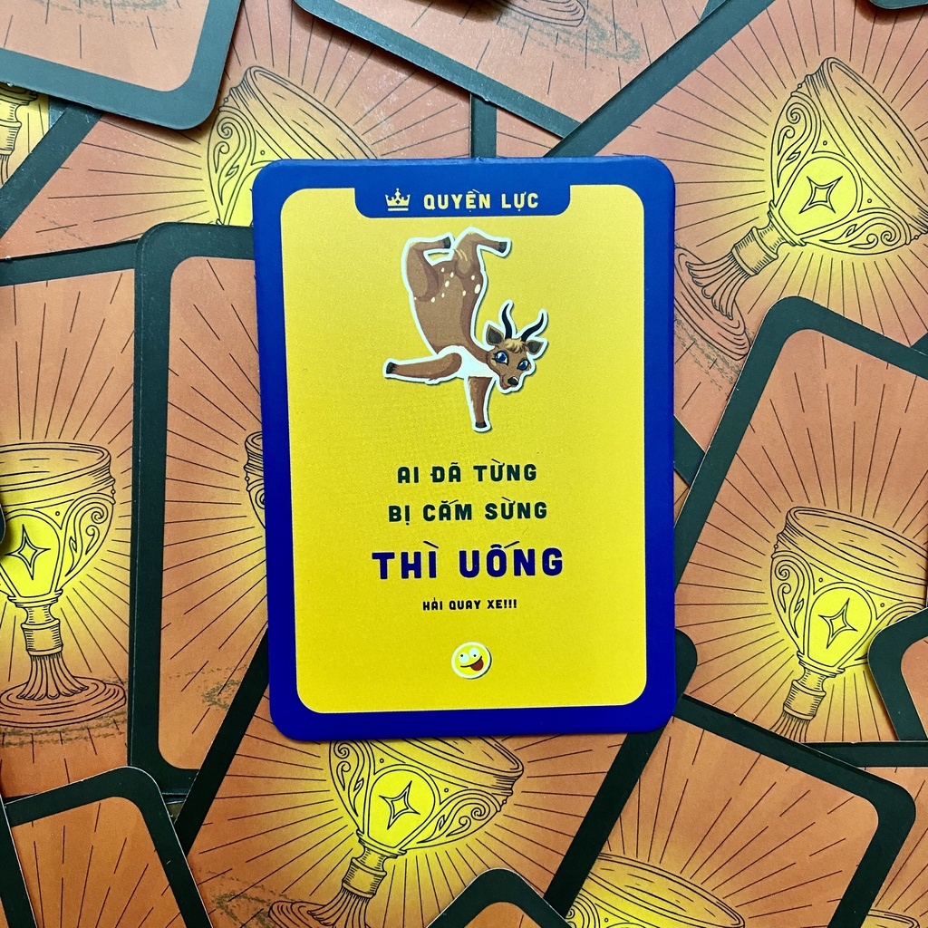❅ ̅ Bộ bài drinking game nốc out thẻ bài huệ uống thử thách cùng bạn bè cho nhóm cặp đôi 100 lá U Là Trời Temo Toys