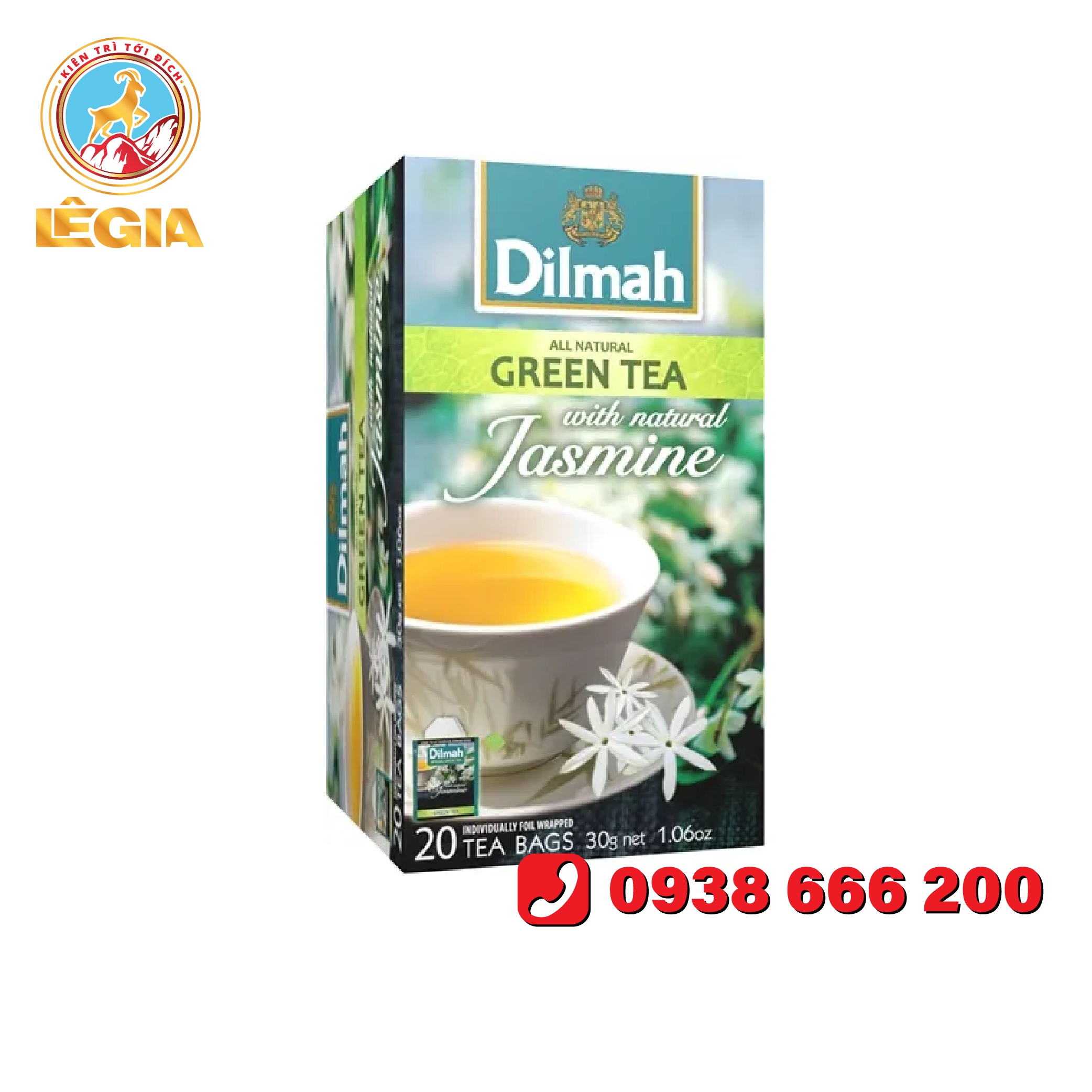 Trà dilmah trà xanh hoa nhài 30g - dilmah jasmine green tea