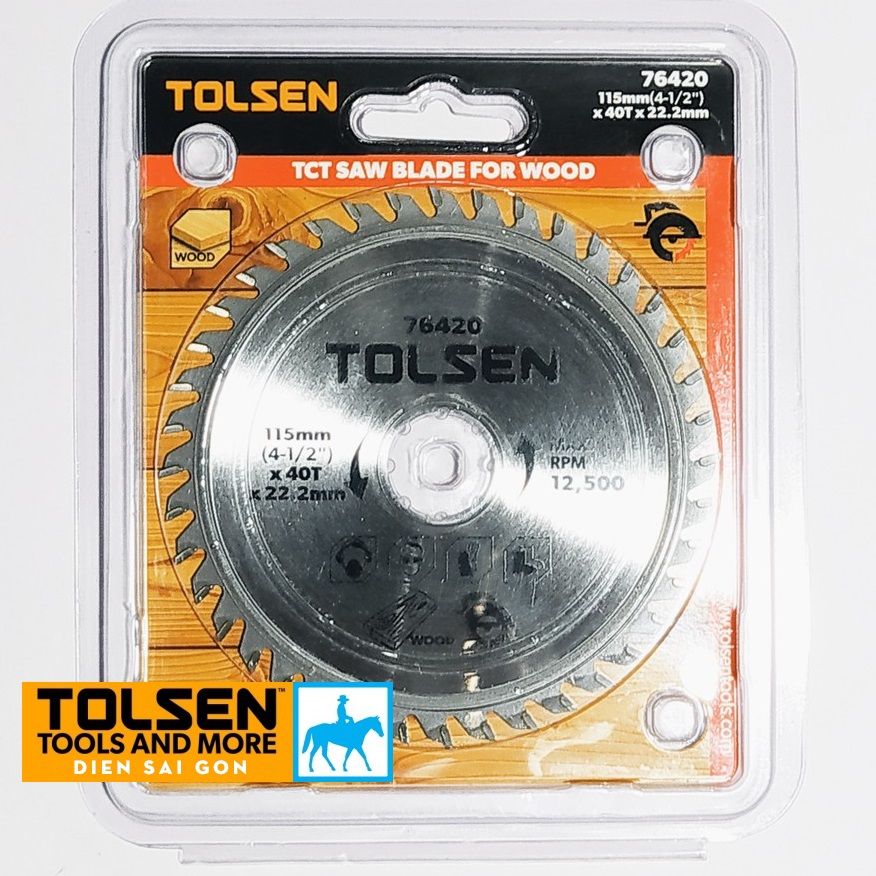 Lưỡi đĩa cưa cắt gỗ 115mm tolsen 76420