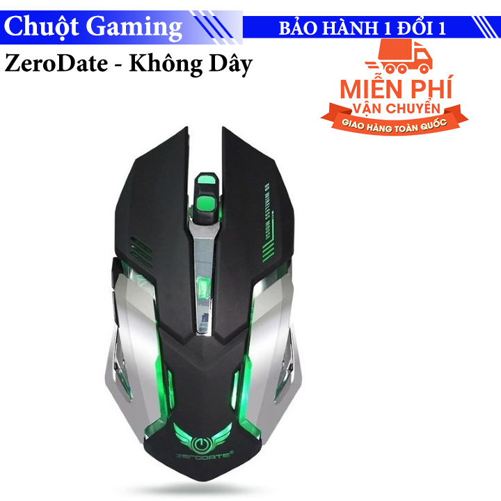 Chuột máy tính không dây led 2.4ghz gaming zerodate x70