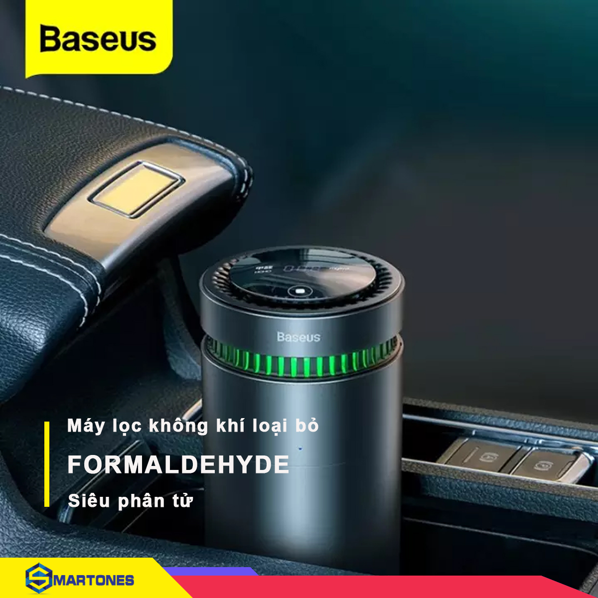 Bộ lọc không khí khử các khí độc hại cho xe hơi Baseus Micromolecule Formaldehyde Purifier