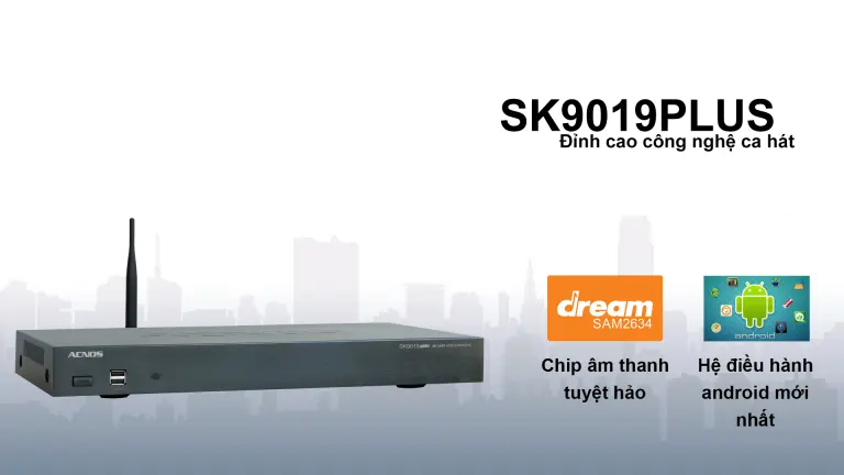 Đầu Karaoke Acnos UltraHD 4K SK9019Plus + Ổ cứng 4T