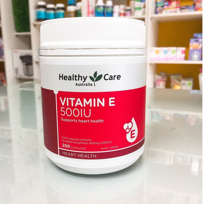 Viên Uống Vitamin E Healthy Care 500IU Hộp 200 Viên - Hỗ Trợ Đẹp Da, Móng và Tóc