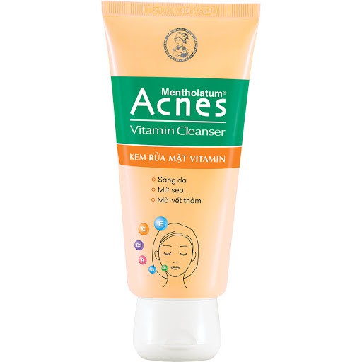 Sữa rửa mặt Acnes Vitamin Sáng da Mờ sẹo Mờ vết thâm 100g