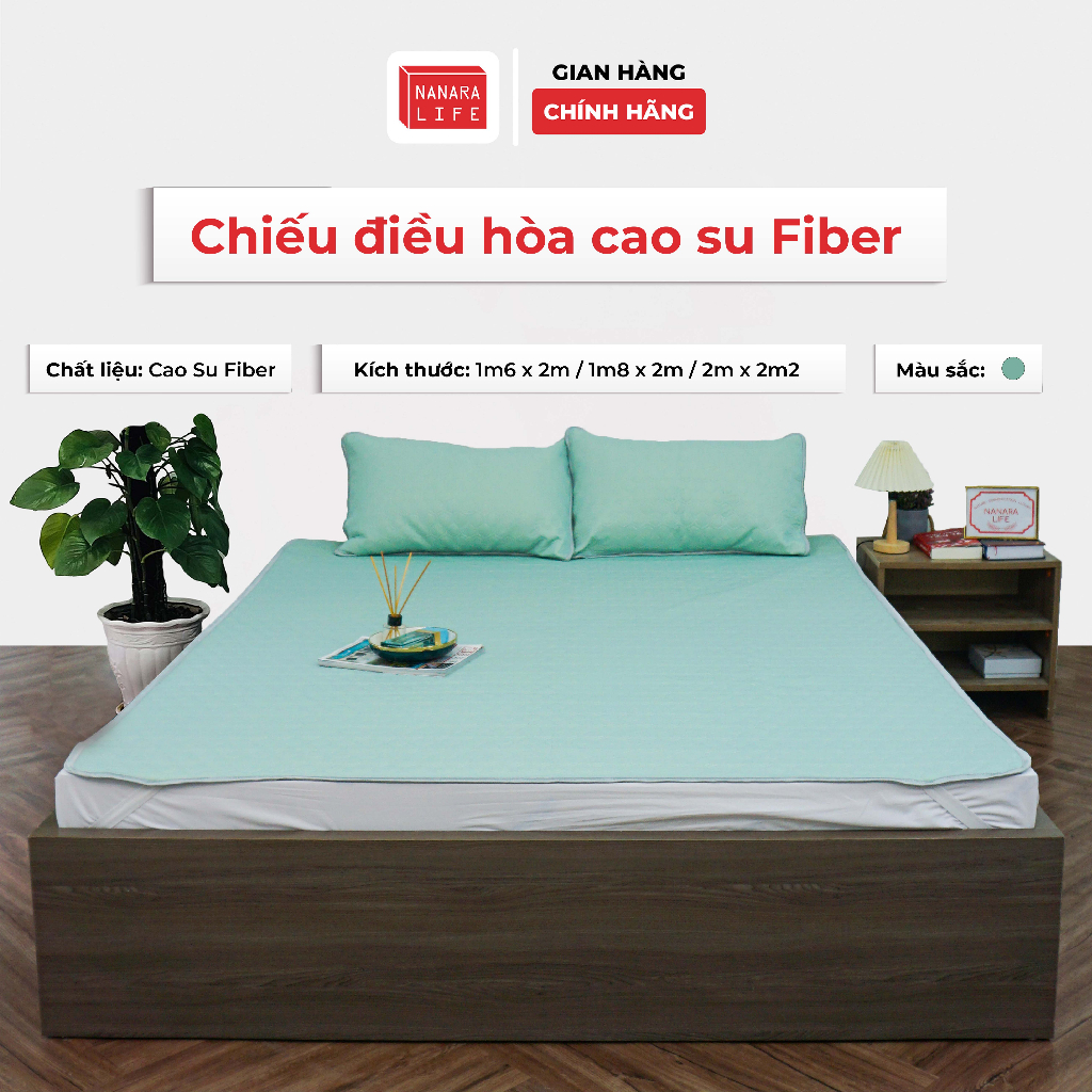 Set Chiếu Điều Hòa Nanara Life Chất Liệu Cao Su Fiber Mềm Mại, Thích Hợp Cho Mọi Làn Da Nhạy Cảm