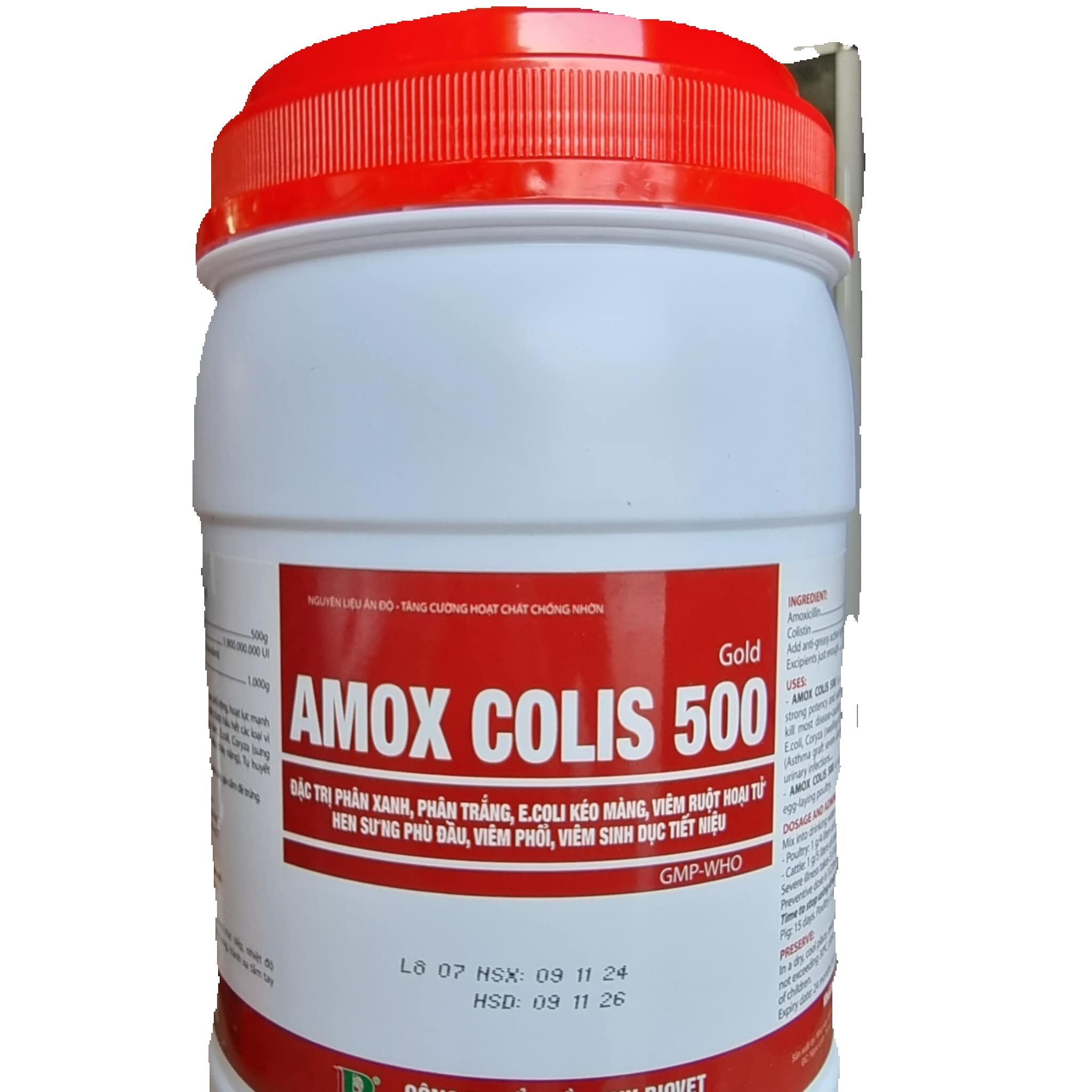 Amox colis 50 (1kg) - Sản phẩm hô hấp, tiêu hóa cho gia súc, gia cầm