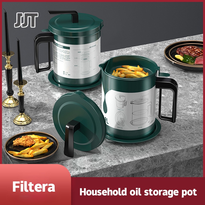 JJT Bộ lọc nhỏ giọt dầu 304 Bộ lọc bằng thép không gỉ Trang chủ Vỏ chai dầu Nhà bếp Bộ lọc dầu nhà bếp Bình chứa dầu