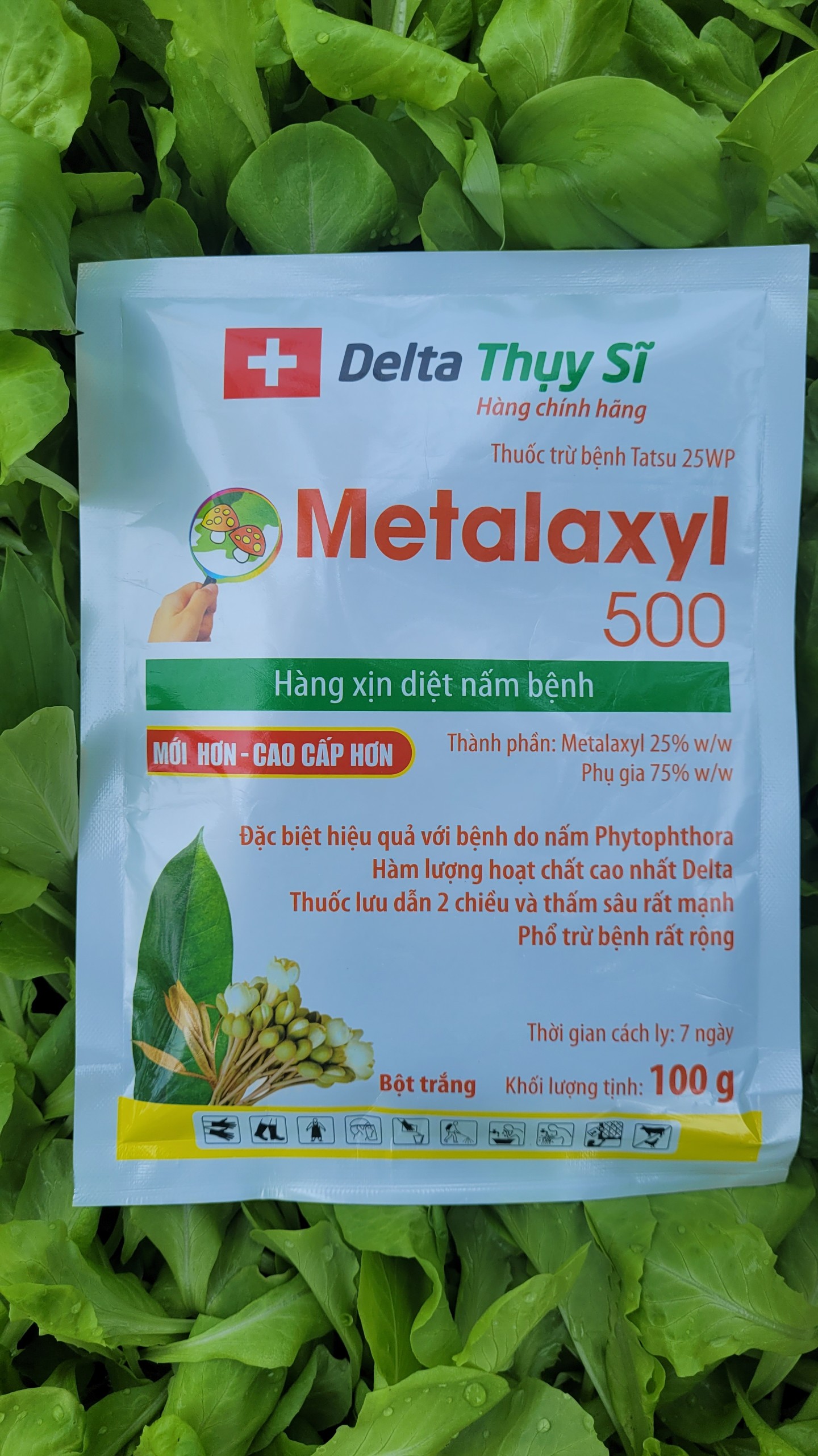 [Freeship Max] Metalaxyl 500 bột trắng trừ nấm bệnh Phytophthora, phấn trắng, sương mai, loét mặt cạo gói 100 gram_VTNN TRUNG THIEN THINH