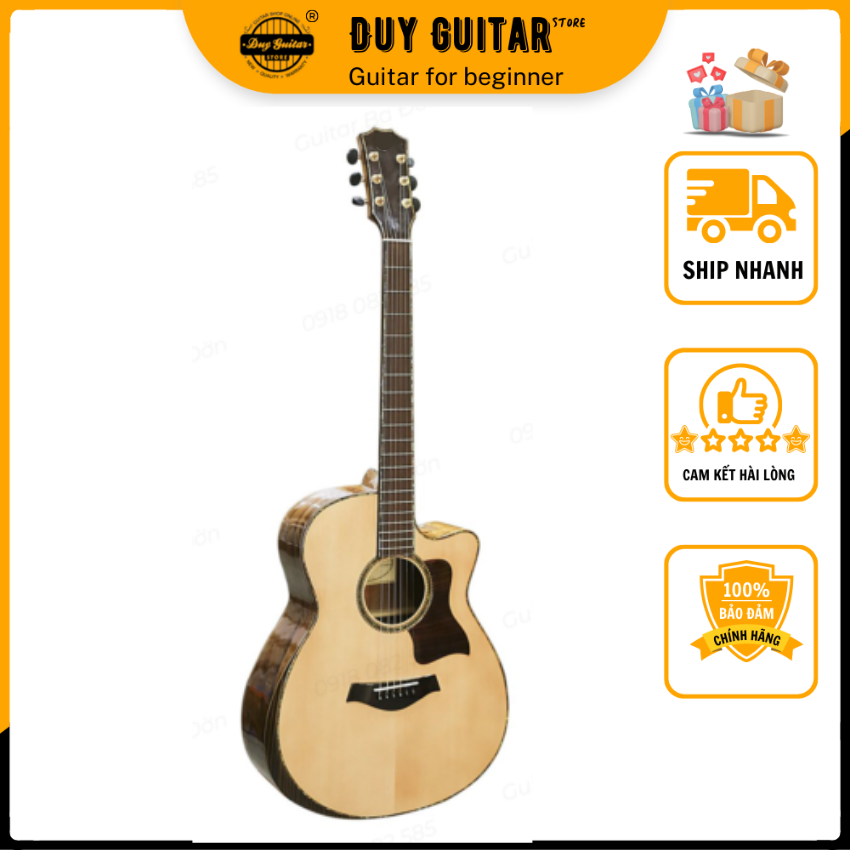 Đàn guitar acoustic DT700 Duy Guitar Store thùng đàn gỗ điệp gỗ còng cho chất âm thanh tốt sử dụng lâu dài cần đàn cẩn xà cừ tinh xảo
