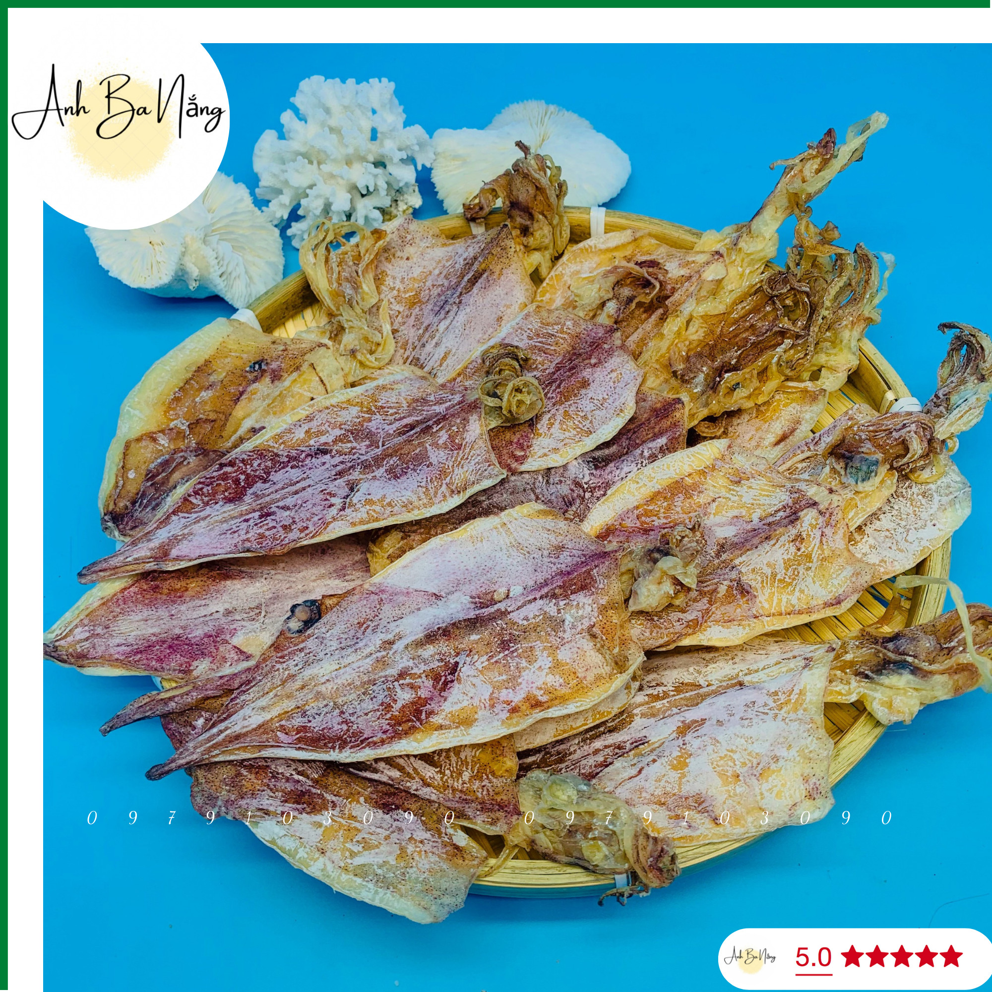 500gr khô mực biển câu tươi, mực khô size trung , khô mực ngon chất lượng dai ngọt thơm ngon khi ăn - anh ba nắng