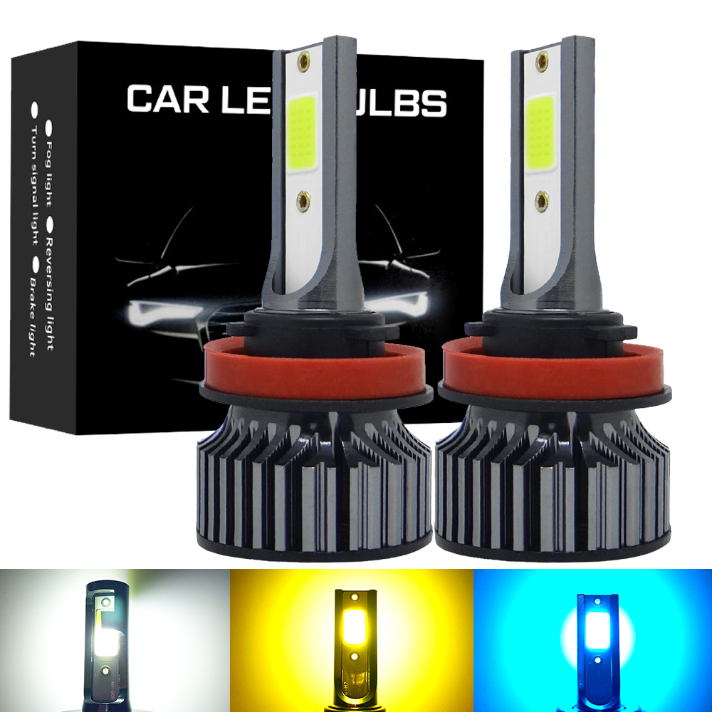 2X Bóng Đèn Pha LED H4 cho xe hơi bóng đèn sương mù H1 H3 H7 LED H11 9005