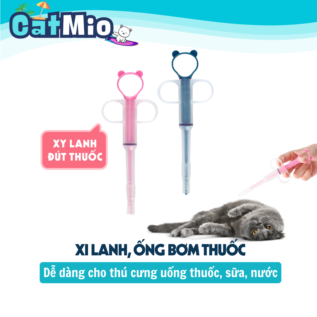 Ống bơm xi lanh hỗ trợ đút thuốc & thức ăn cho chó mèo milupapa