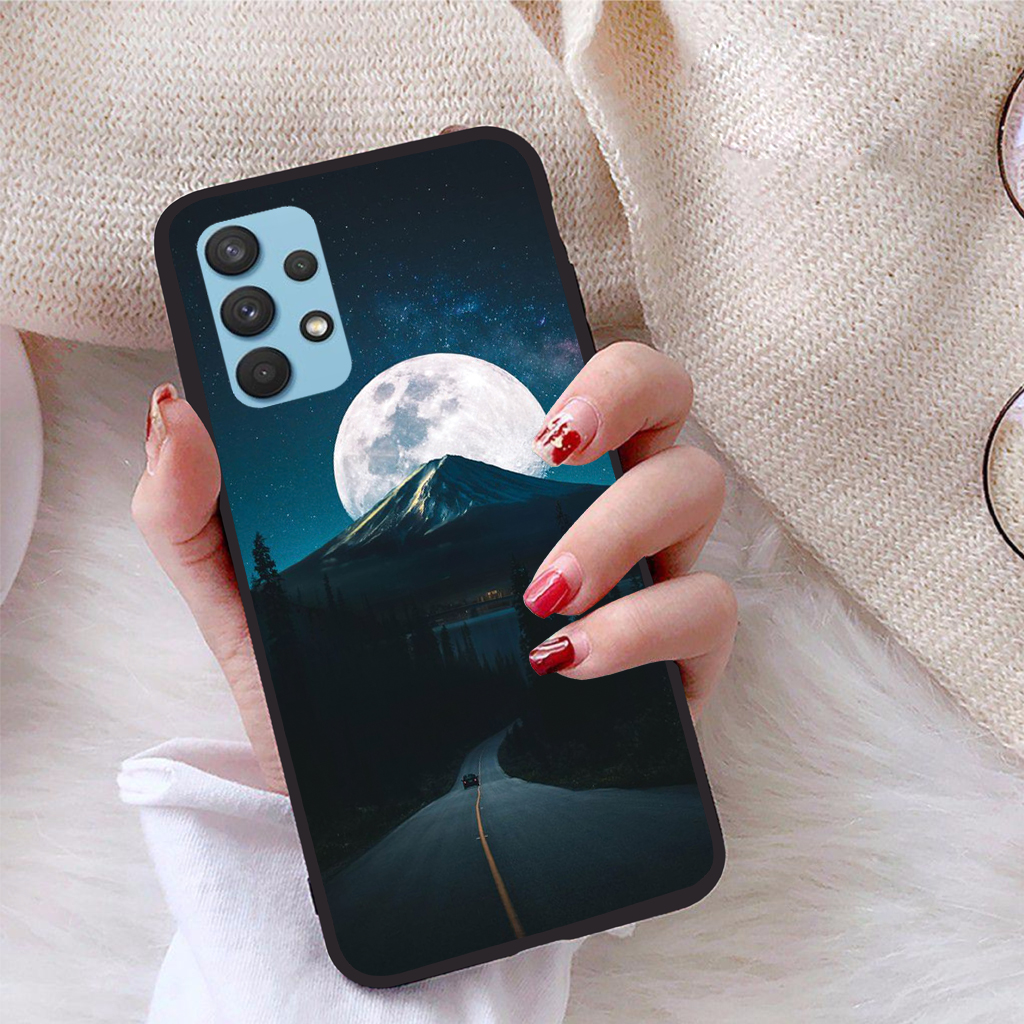 [HCM]Ốp lưng iCase dành cho Samsung Galaxy A32 viền dẻo TPU BST Vầng Trăng Lung Linh
