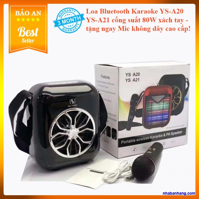 [HÀNG CHÍNH HÃNG] Loa KARAOKE không dây bluetooth YSD YS A20, Phân khúc chính hãng YSD giá rẻ, Hỗ trợ hát karaoke, Bán hàng, Trợ giảng, Tiếp thị, Kẹo kéo, Bảo hành 12 tháng