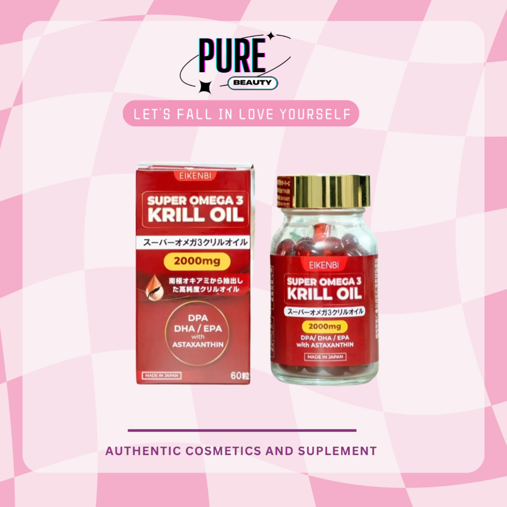 Eikenbi - Viên Uống Dầu Nhuyễn Thể Super Omega 3 Krill Oil 2000mg - 60 Viên