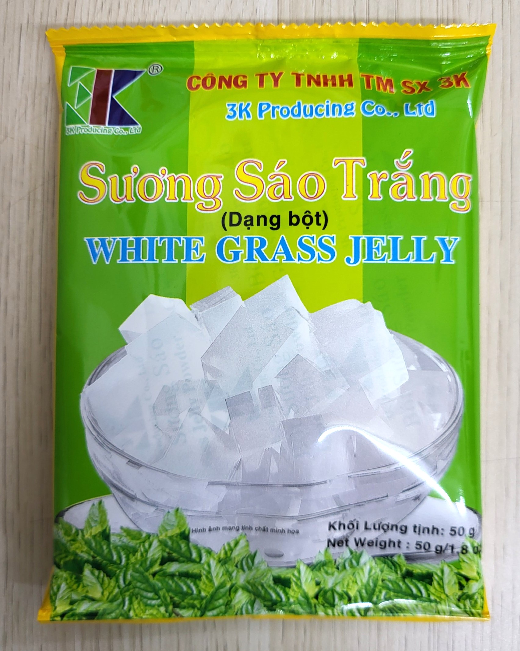 Rc3k bột sương sáo trắng white grass jelly powder
