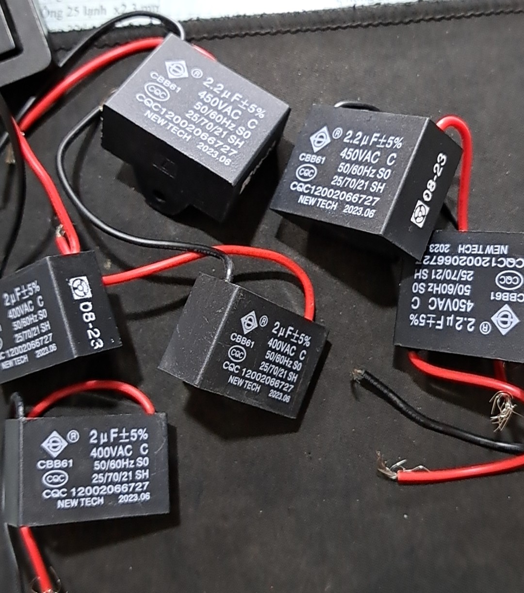 Tụ lắp quạt trần chính hãng logo Điện Cơ Thống Nhất