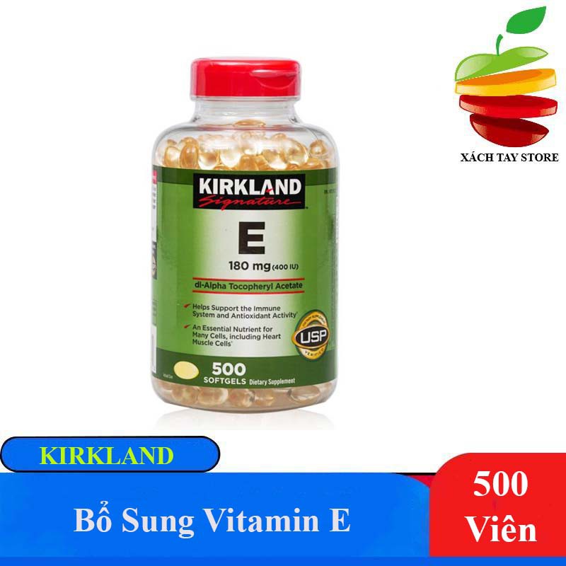 Viên bổ sung vitamin e 400iu - 500 viên kirkland của mỹ