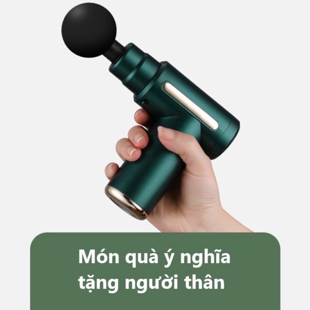 Máy massage cầm tay mini toàn thân 4 đầu massage 6 cấp độ chuyên sâu đa năng