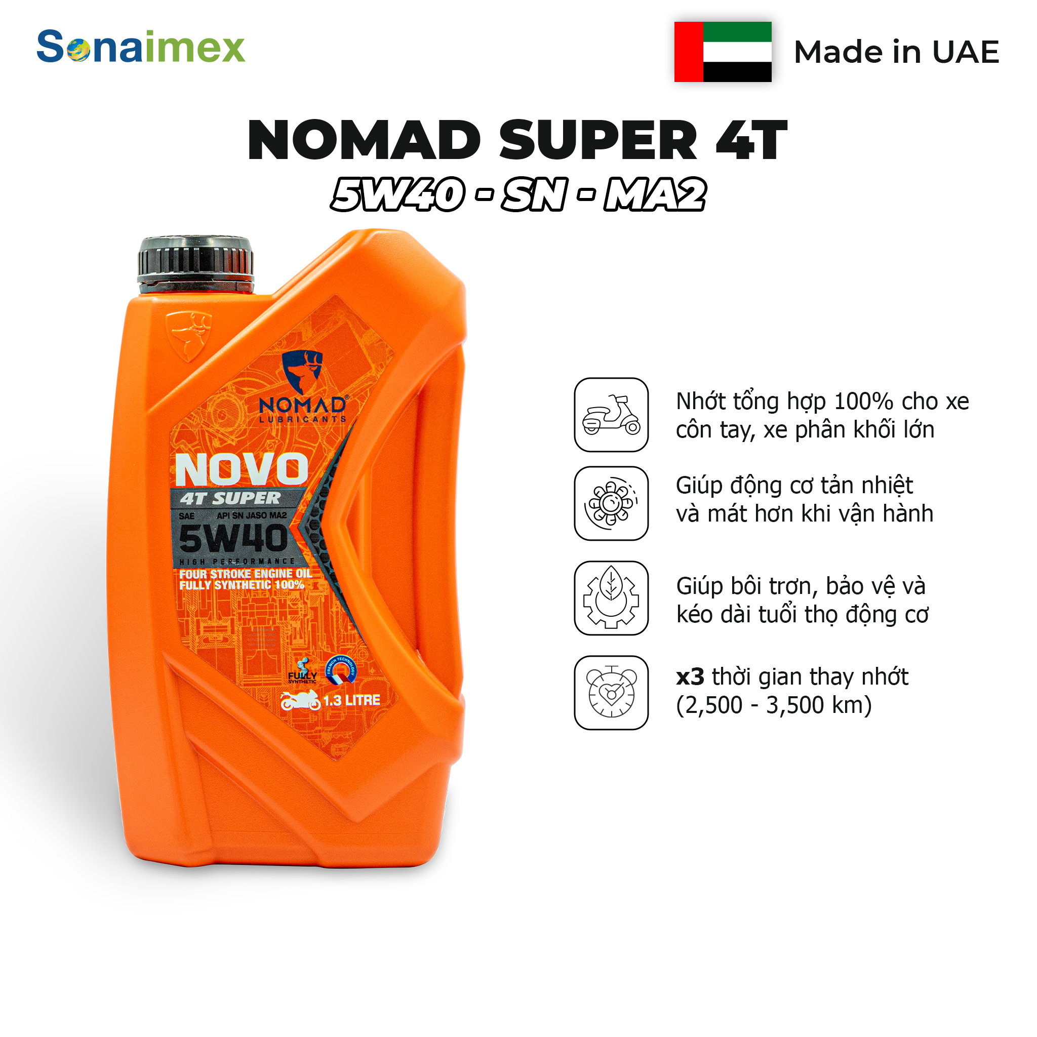 Nhớt Satria Fi, Raider Fi 1L3 - 1L4 NOMAD 5W40 Full Tổng Hợp - Nhớt Xe Suzuki Satria, Raider R150, J115, GSX-S150, GSX-R150, CSX 150 Bandit Nhớt Xe Côn Tay Đi Tour
