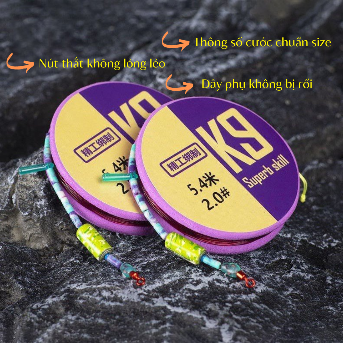 Trục câu đài buộc sẵn K9 săn hàng cao cấp